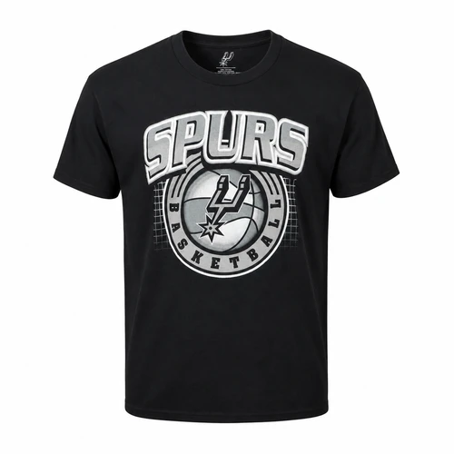 Austin Spurs Men's 90's Vintage Primary T-Shirt - Black