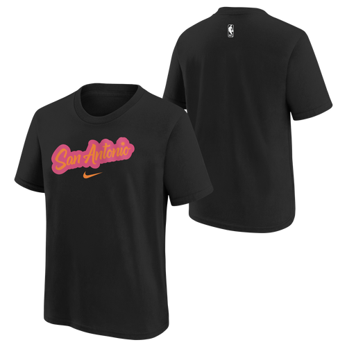 San Antonio Spurs Youth Nike 2025-2026 City Edition Wordmark Logo T-Shirt - Black