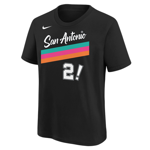 San Antonio Spurs Youth Nike 2025-2026 City Edition Name and Number #2! Coyote T-Shirt - Black