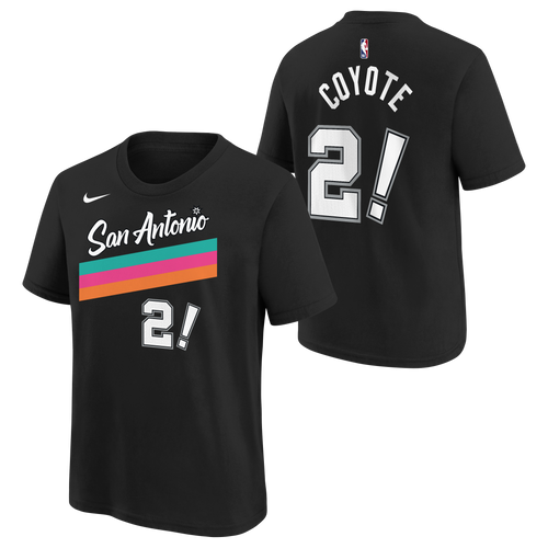 San Antonio Spurs Youth Nike 2025-2026 City Edition Name and Number #2! Coyote T-Shirt - Black