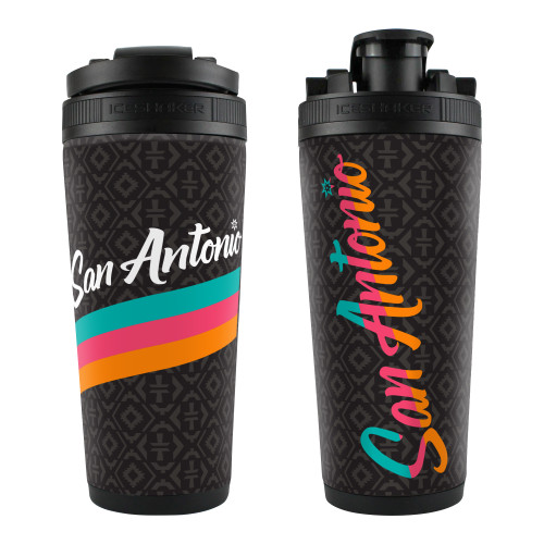 San Antonio Spurs Wincraft 2025-2026 City Edition Wordmark 4D Ice Shaker Bottle - Multi