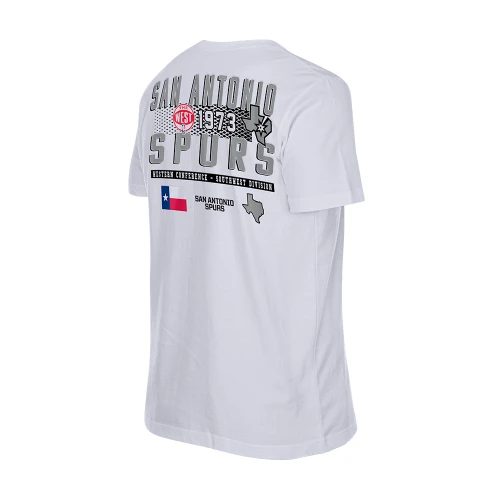 San Antonio Spurs Men's New Era Game Day Primary Race Day T-Shirt - White