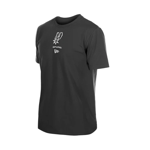 San Antonio Spurs Men's New Era Logo Essential Primary T-Shirt - Black