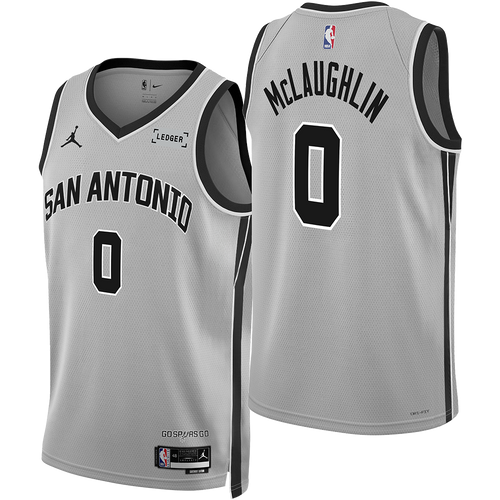 San Antonio Spurs Men's Nike Jordan McLaughlin 2025-2026 Statement Edition Swingman Jersey