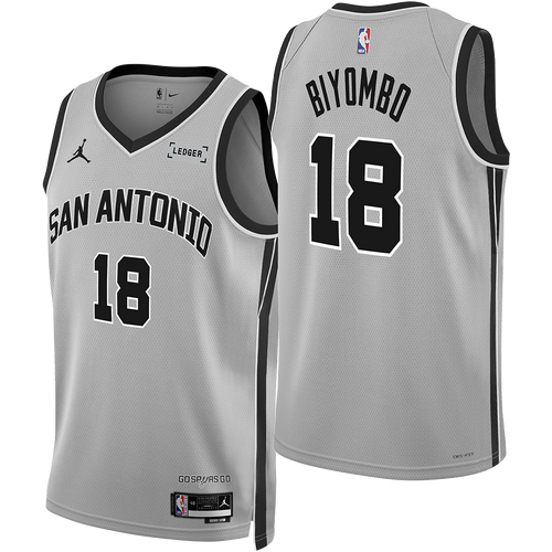 San Antonio Spurs Men's Nike Bismack Biyombo 2025-2026 Statement Edition Swingman Jersey