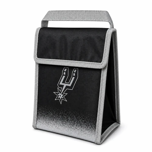 San Antonio Spurs FOCO Velcro Primary Lunch Bag - Black and Gray