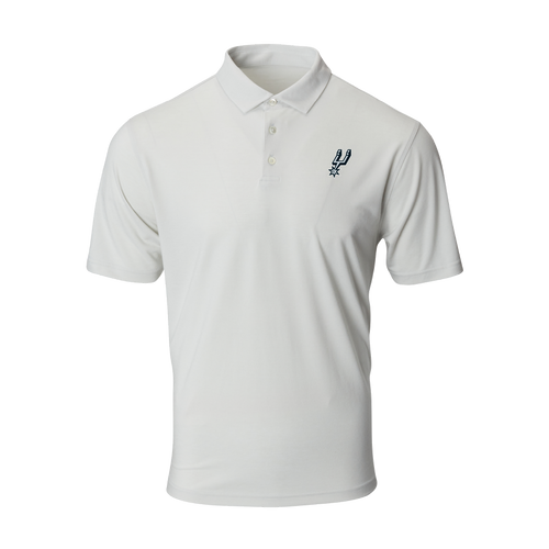 San Antonio Spurs Men's Cloud Primary Logo Butter Polo - Gray