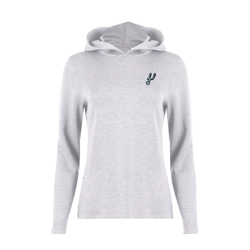 San Antonio Spurs Women's Cloud Primary Logo Hoodie - Gray