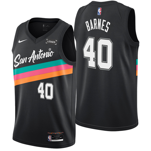 San Antonio Spurs Men's Nike 2025-2026 City Edition #40 Harrison Barnes Swingman Jersey - Black