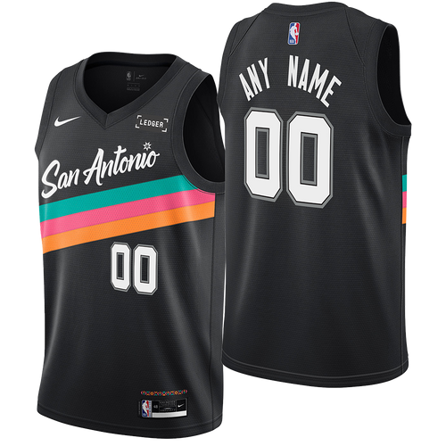San Antonio Spurs Men's Nike 2025-2026 City Edition Custom Personalized Swingman Jersey - Black