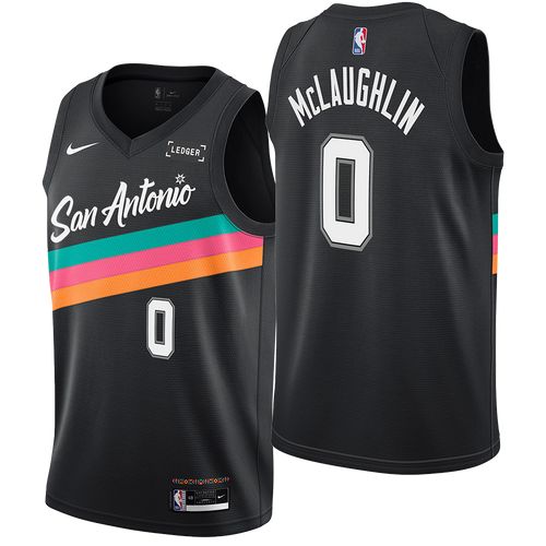 San Antonio Spurs Men's Nike 2025-2026 City Edition #0 Jordan McLaughlin Swingman Jersey - Black