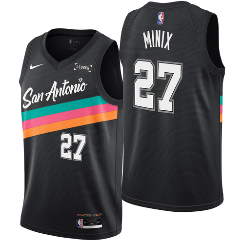 San Antonio Spurs Men's Nike 2025-2026 City Edition #27 Riley Minix Swingman Jersey - Black
