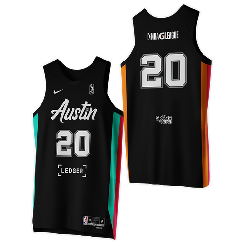 Austin Spurs Youth New Jersey Sets 2025-2026 Fiesta Jersey - Black