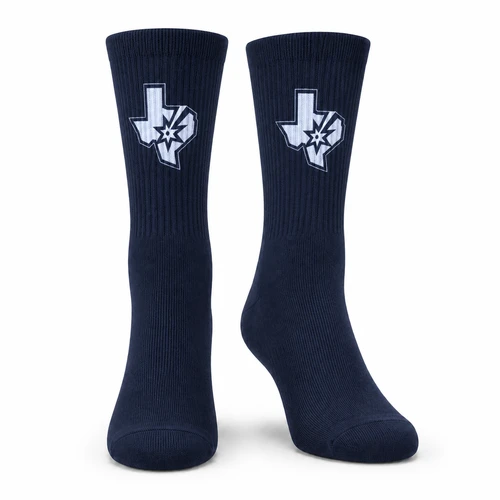 San Antonio Spurs iSlide Secondary Logo Socks - Black