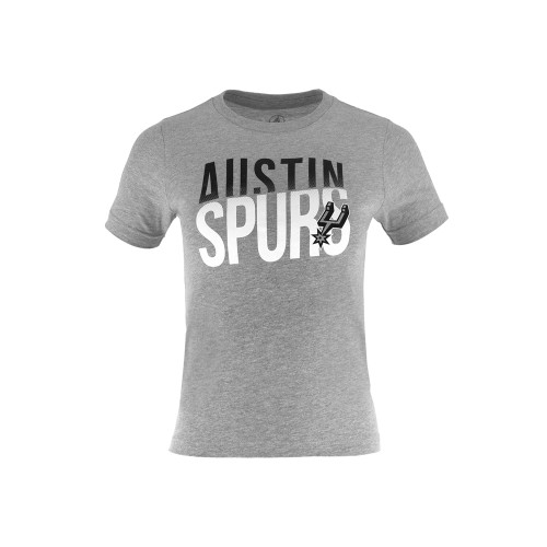 Austin Spurs Youth FISLL Split Word Tee - Gray