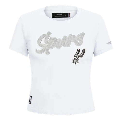 San Antonio Spurs Women's Pro Standard Crystalline Slim T-Shirt - White