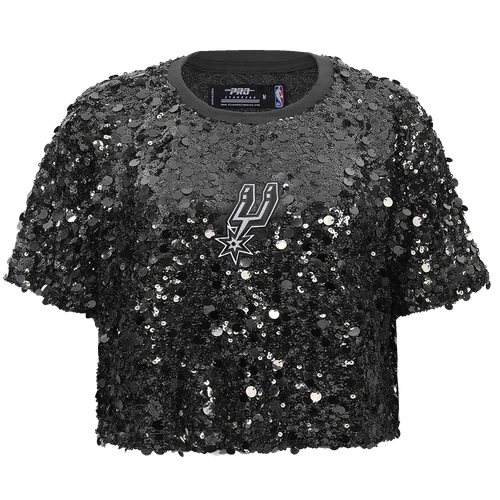 San Antonio Spurs Women's Pro Standard Showtime Sequin Tee - Black