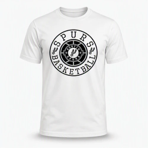 Austin Spurs Men's FISLL Circular T-Shirt - White