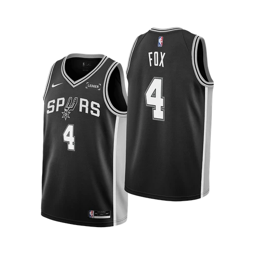 San Antonio Spurs Youth Nike De'Aaron Fox Icon Edition Swingman Jersey