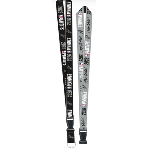 San Antonio Spurs WinCraft 2026 Playoff Go Spurs Go Lanyard - Black and Gray