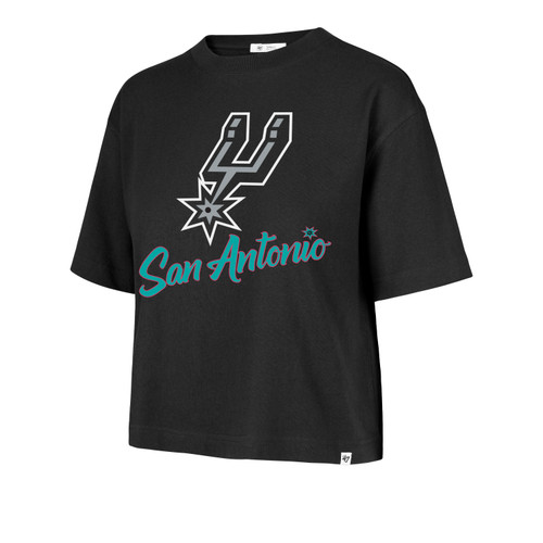 San Antonio Spurs Women's '47 Brand Played Up Foundation T-Shirt - Black