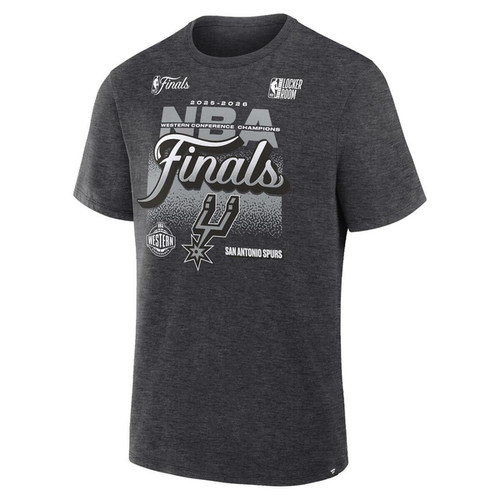 San Antonio Spurs Men's Fanatics 2026 Western Conference Finals Champions Locker Room T-Shirt - Gray