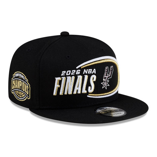 San Antonio Spurs Men's New Era 2026 Western Conference Finals Champions Locker Room 9FIFTY Snapback Hat
