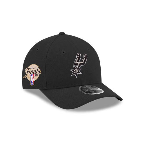 San Antonio Spurs Men's New Era 2026 NBA Finals Side Patch 9FORTY Adjustable Hat - Black