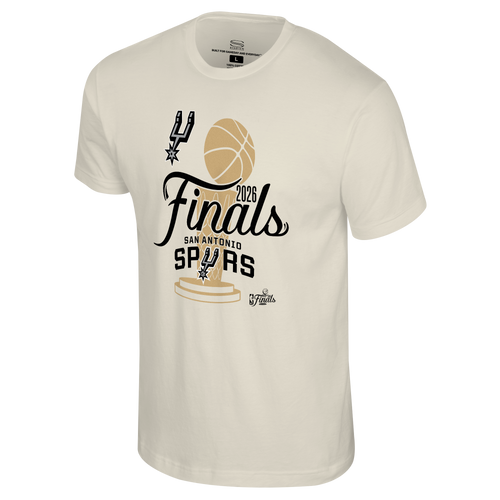 San Antonio Spurs Men's Stadium Essentials 2026 NBA Finals Trophy Script T-Shirt - Bone