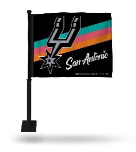 San Antonio Spurs Rico 2025-2026 City Edition Car Flag - Black