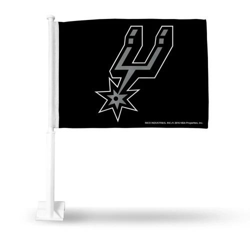 San Antonio Spurs Rico Primary Car Flag - Black