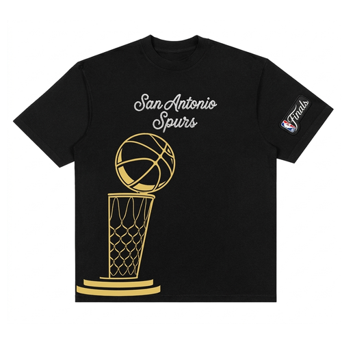 San Antonio Spurs Men's Item of the Game 2026 NBA Finals Chainstitch T-Shirt - Black