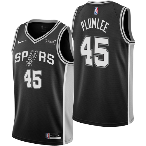 San Antonio Spurs Men's Nike Mason Plumlee Icon Edition Swingman Jersey