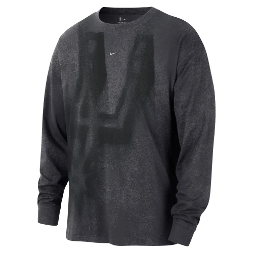 San Antonio Spurs Men's Nike Primary Loud Anthem Long Sleeve T-Shirt - Gray