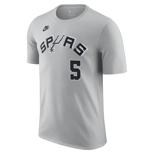 San Antonio Spurs Men's Nike 2026/2027 Classic Edition Stephon Castle Name and Number T-Shirt - Gray