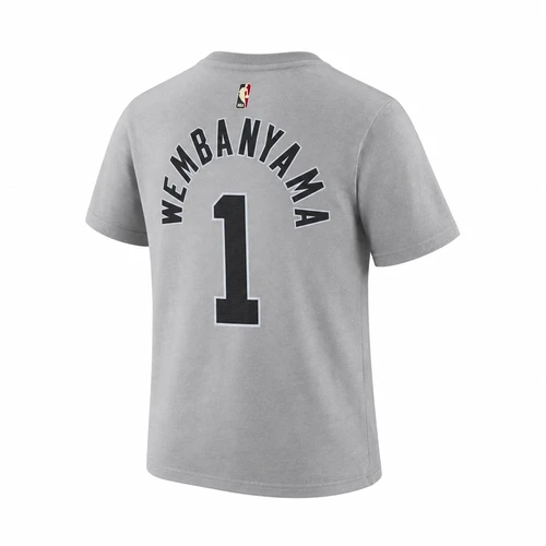 San Antonio Spurs Youth Nike 2026/2027 Classic Edition Name and Number Victor Wembanyama T-Shirt - Gray