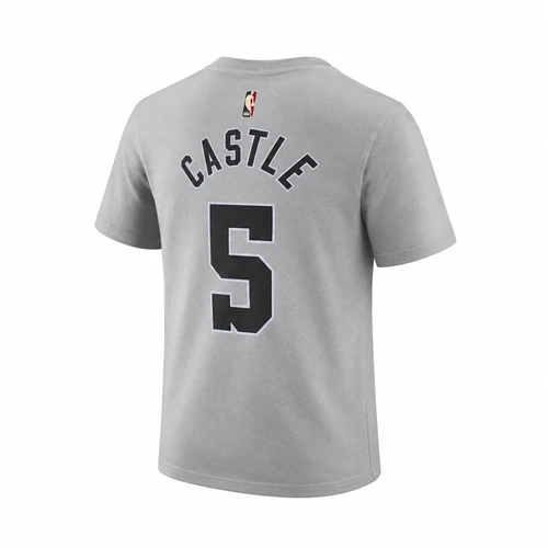 San Antonio Spurs Youth Nike 2026/2027 Classic Edition Name and Number Stephon Castle T-Shirt - Gray