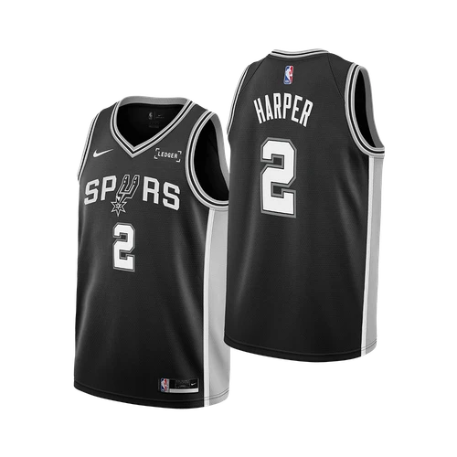 San Antonio Spurs Youth Nike Icon Edition Swingman Dylan Harper Jersey - Black