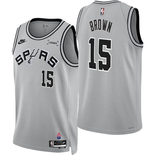 San Antonio Spurs Men's Nike 2026/2027 Classic Edition Maliq Brown Swingman Jersey - Gray