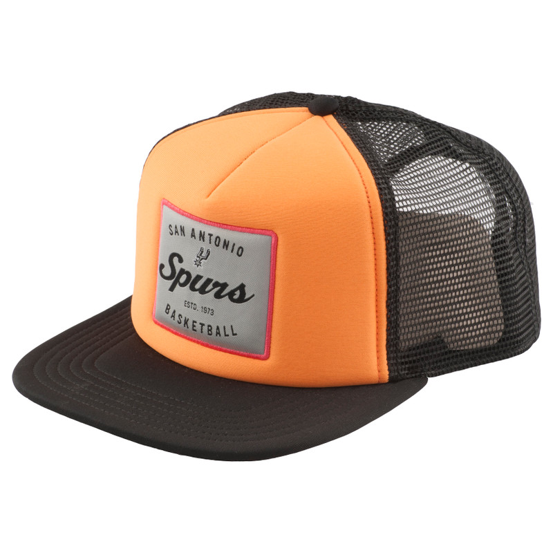 orange mesh hat