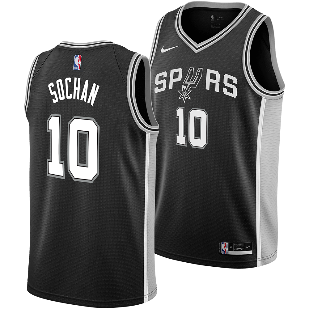m*s様 NBA Nike ユニフォーム Swingman Jersey San Antonio Spurs Men's Nike Jeremy Sochan Icon Edition