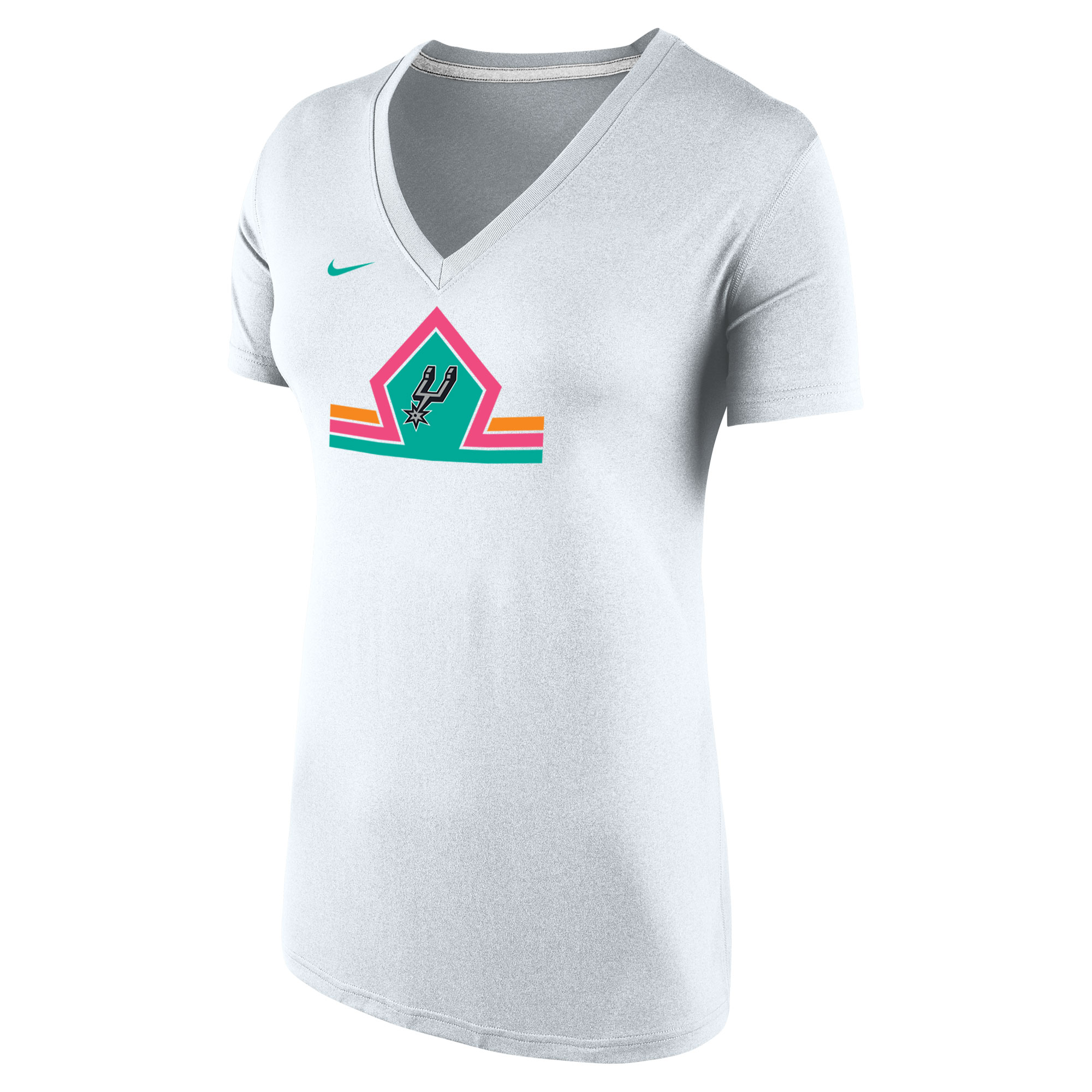 Nike Women's Cream Los Angeles Angels City Connect Velocity Practice  Performance V-Neck T-shirt