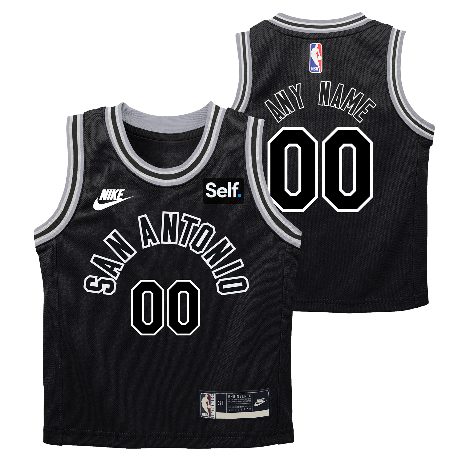 San Antonio Spurs Men's Nike Association Edition 2023 #1 Draft Pick  Swingman Jersey
