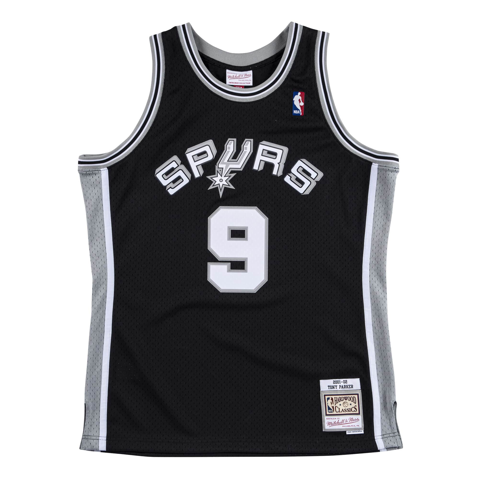 San Antonio Spurs Nike Tony Parker #9 Swingman Jersey Grey 877224-009 XL  Lrg Med