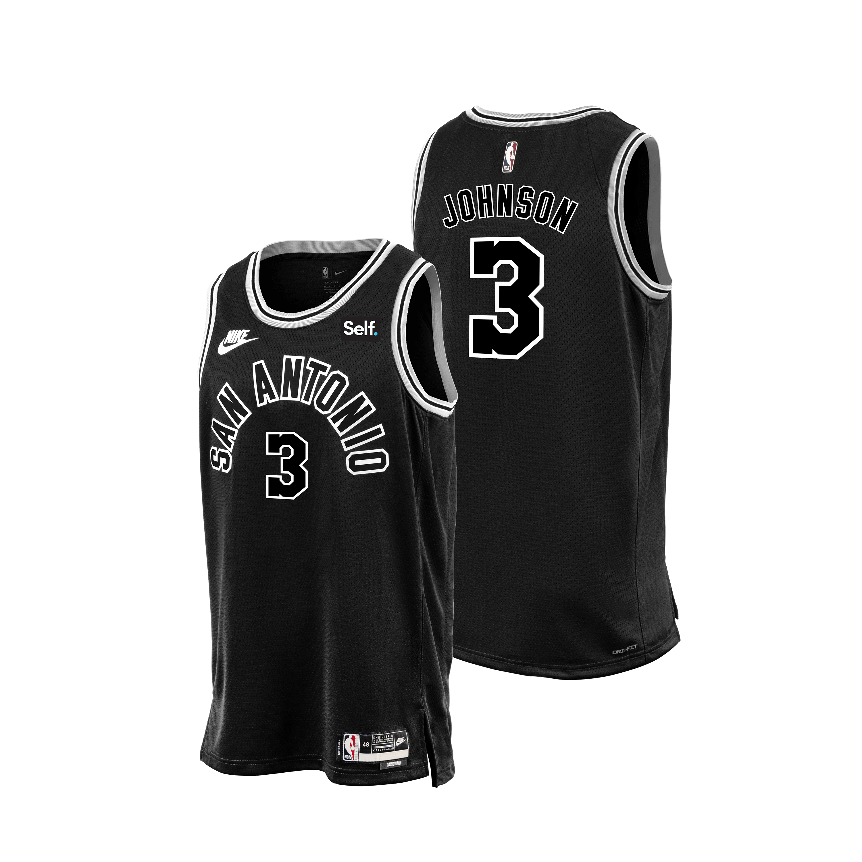 San Antonio Spurs Men's Nike 2022-2023 Classic Edition Keldon Johnson Swingman Jersey