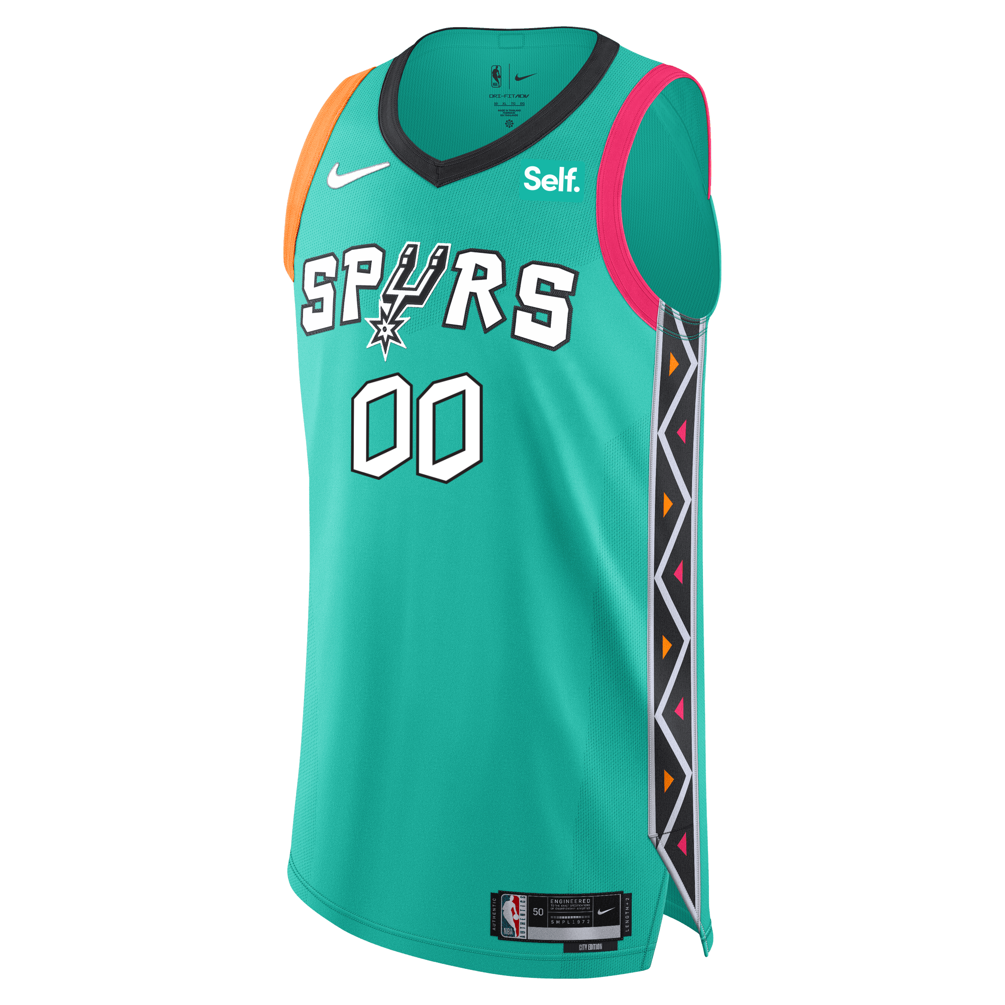 Men's Nike Turquoise/Pink San Antonio Spurs 2022/23 City Edition Showtime Thermaflex Full-Zip Jacket Size: Small