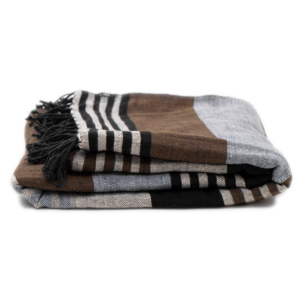 San Antonio Spurs Raven + Lily Black and White Tesfu Cotton Throw