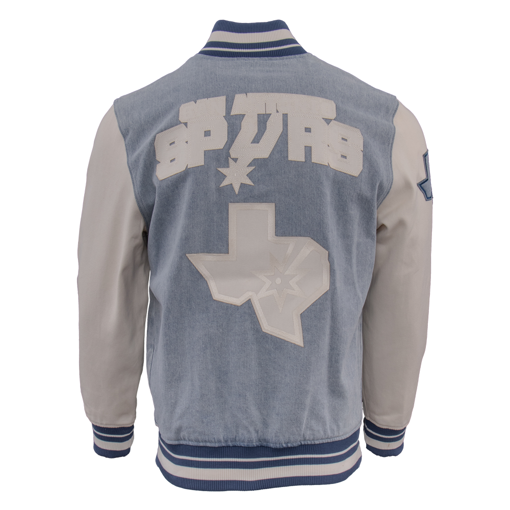 San Antonio Spurs Men's Pro Standard Varsity Blues Jacket - Denim