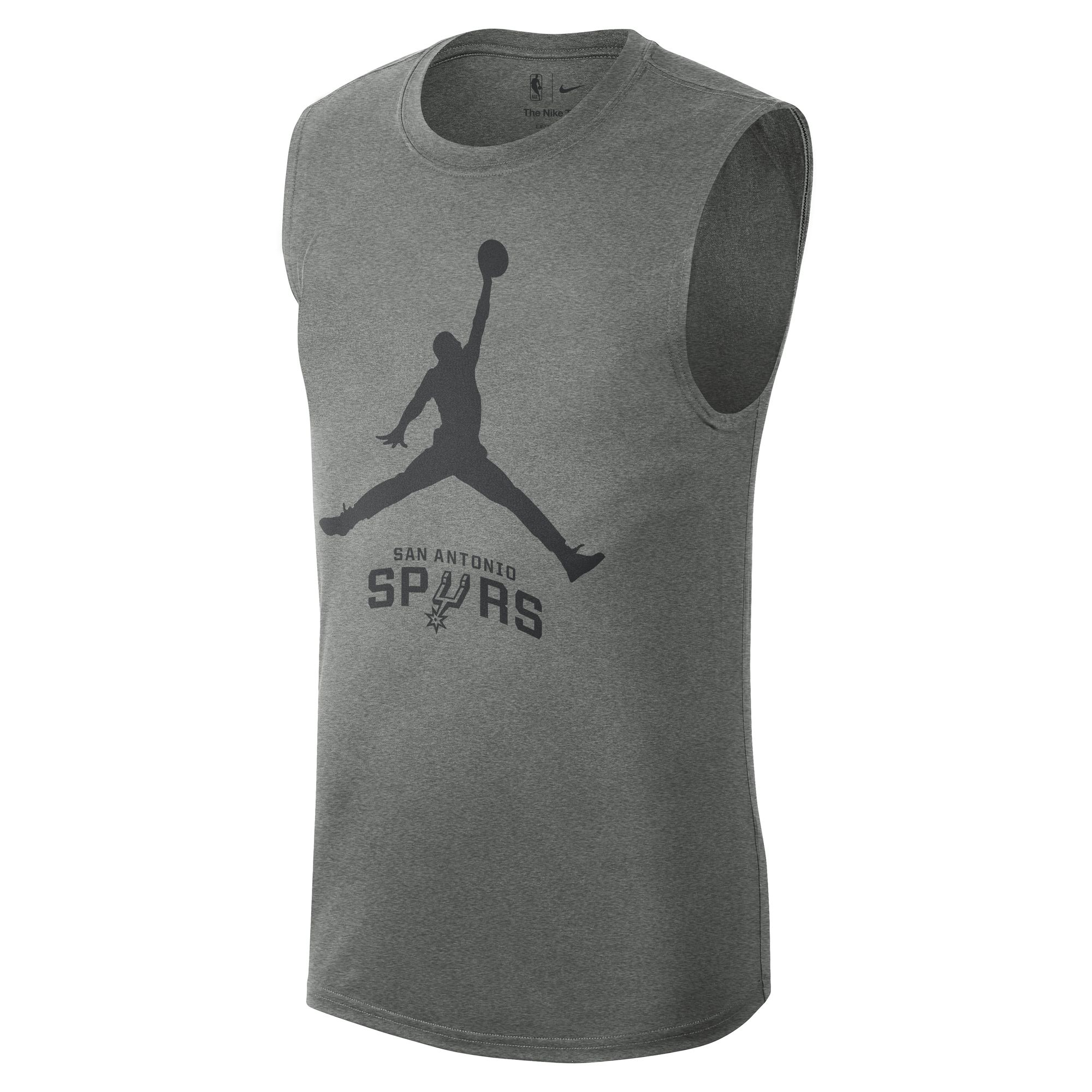San Antonio Spurs Men's Nike Jordan Tank Top - Gray
