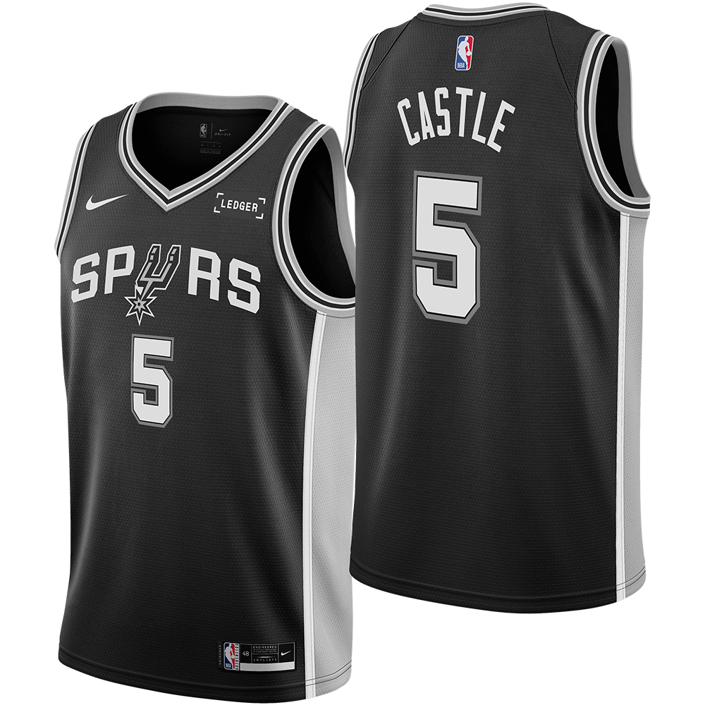 San Antonio Spurs Men's Nike Icon Edition Stephon Castle Swingman